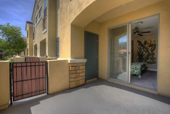 Patio at Bella Victoria Apartments in Mesa Arizona January 2021